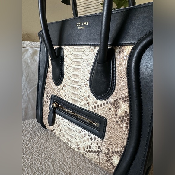 Micro Luggage Handbag Leather & Python - Picture 5 of 16
